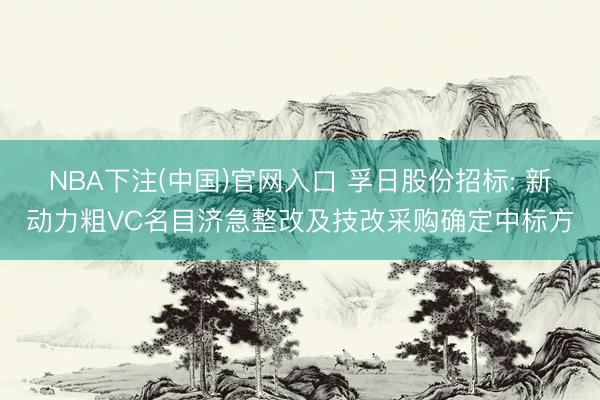 NBA下注(中国)官网入口 孚日股份招标: 新动力粗VC名目济急整改及技改采购确定中标方