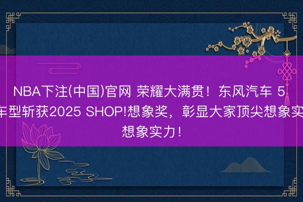 NBA下注(中国)官网 荣耀大满贯！东风汽车 5 款车型斩获2025 SHOP!想象奖，彰显大家顶尖想象实力！