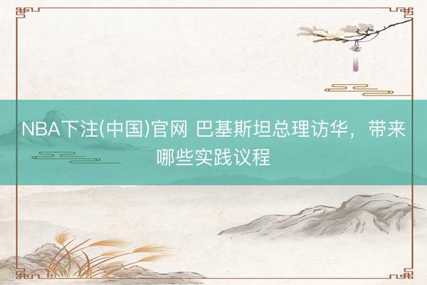 NBA下注(中国)官网 巴基斯坦总理访华，带来哪些实践议程